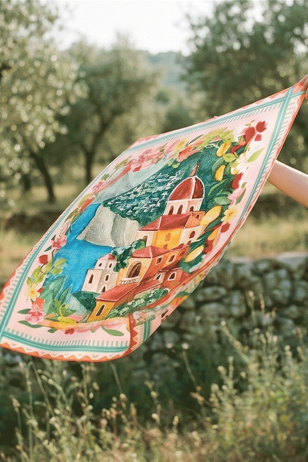 Positano İpek Fular - 0