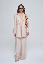 Zeynep Kaya-Kare Yaka Keten Yelek Büstiyer-Büstiyer-2-Milagron.com