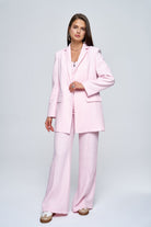 Zeynep Kaya-Keten Cep Kapaklı Pembe Blazer Ceket-Ceket-1-Milagron.com