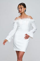 Zeynep Kaya-Yakası Tüylü Askılı Elbise-Elbise-1-Milagron.com