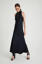 Zeynep Mayruk-Swan Dress Black-Elbise-2-Milagron.com