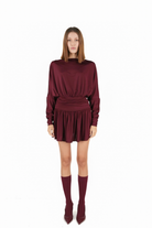 Zhiva-Lurenz Dress In Claret Red-Elbise-1-Milagron.com