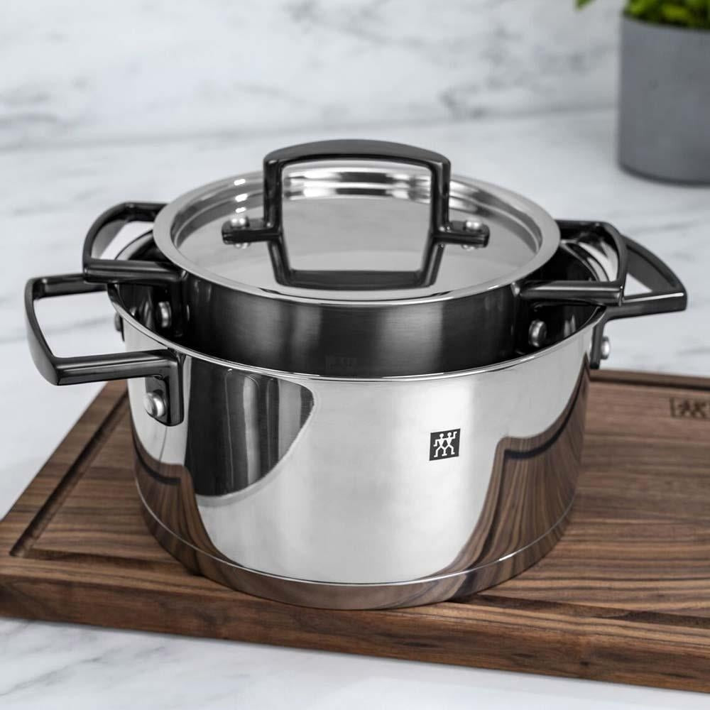 Zwilling Bellasera Black Paslanmaz Çelik Tencere Seti 5 Parça Siyah