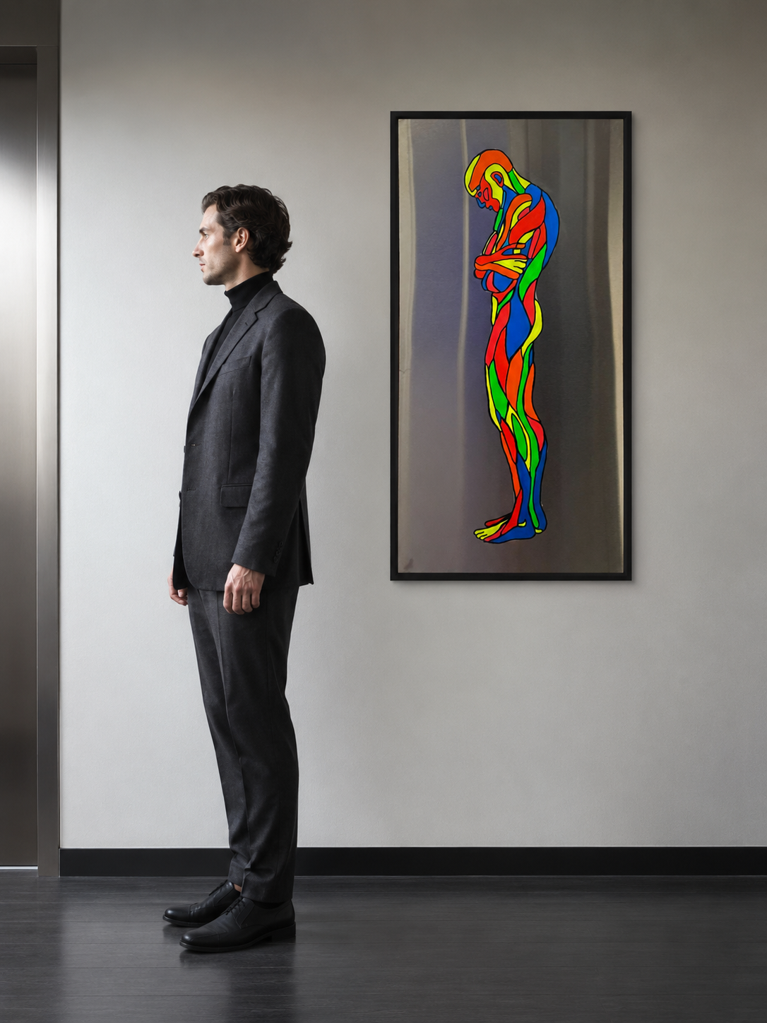 Echoes In The Inner Hold Inox Tablo | 50 × 100 Cm