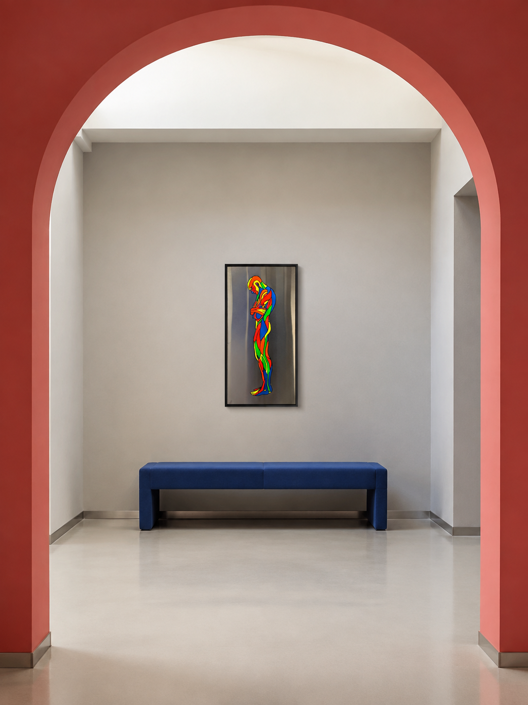 Echoes In The Inner Hold Inox Tablo | 50 × 100 Cm