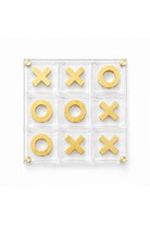 Memonza-Akrilik Pirinç Detaylı Dekoratif Tic Tac Toe Oyun Seti-Satranç-4-Milagron.com
