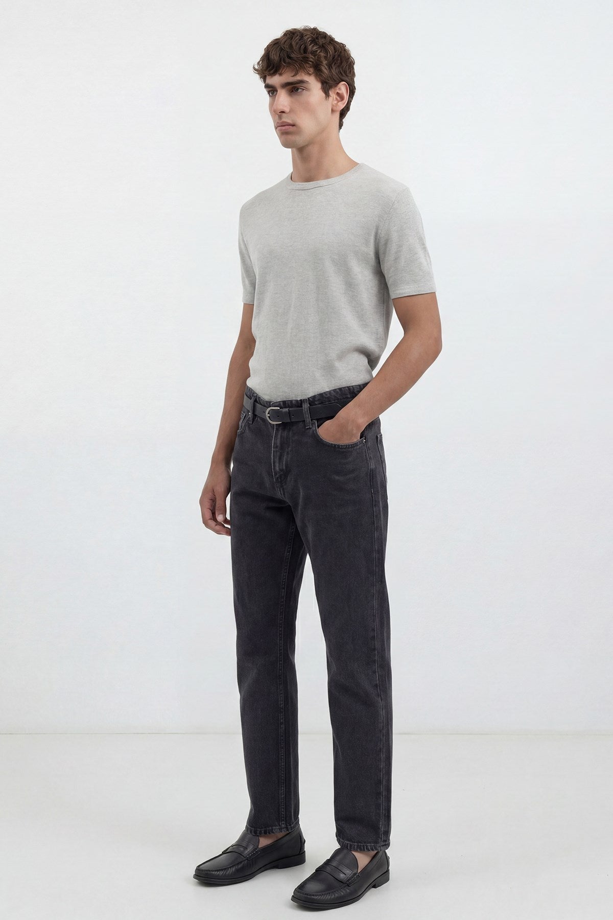 Antioch Antrasit Straight Fit Erkek Jean