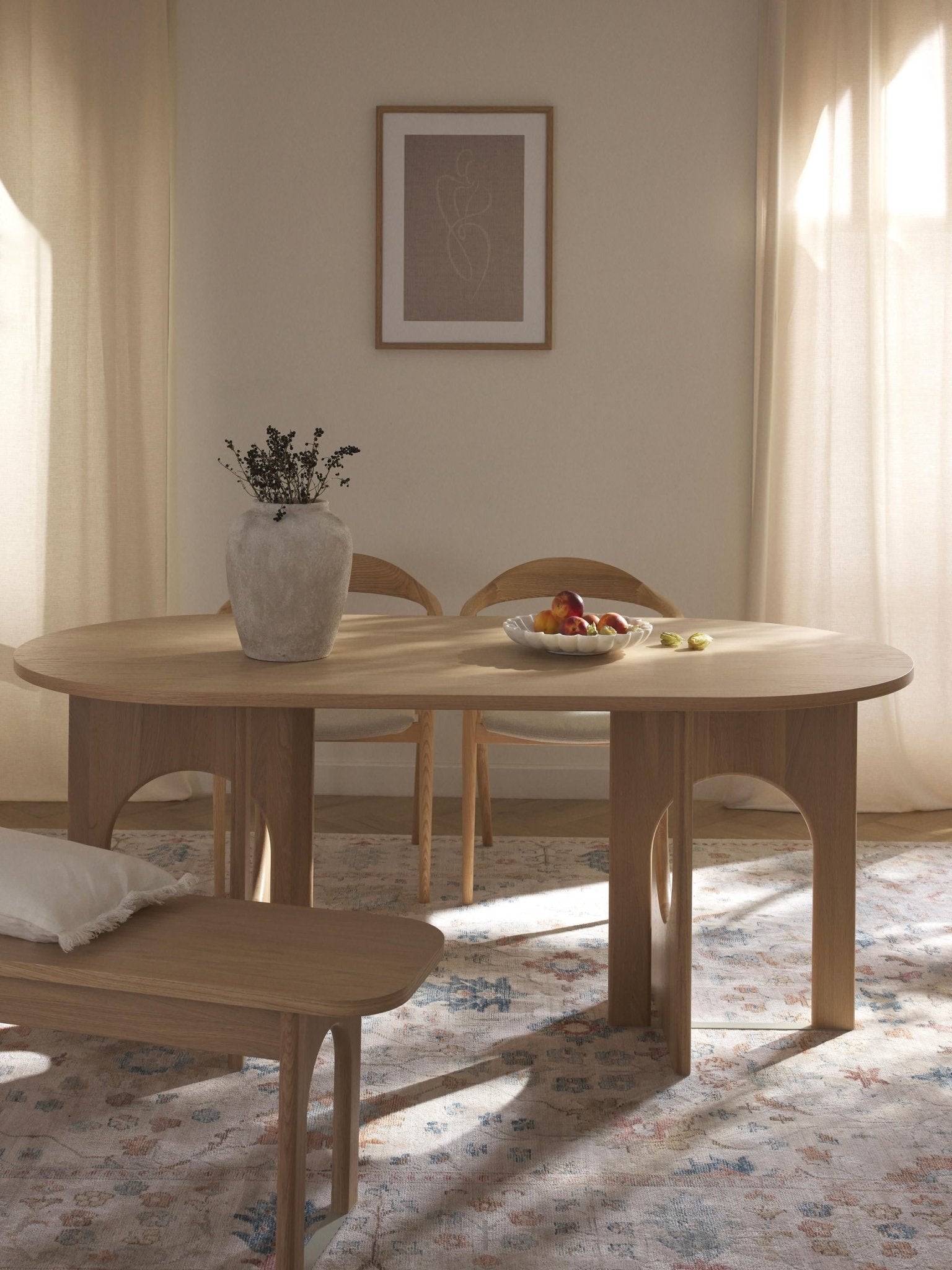 Apollo Oval Yemek Masası Modern Lüks Tasarım 200 Cm