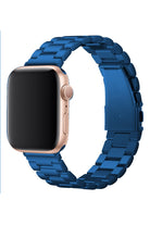Apple Watch Uyumlu Üç Bakla Çelik Loop Kordon Mavi