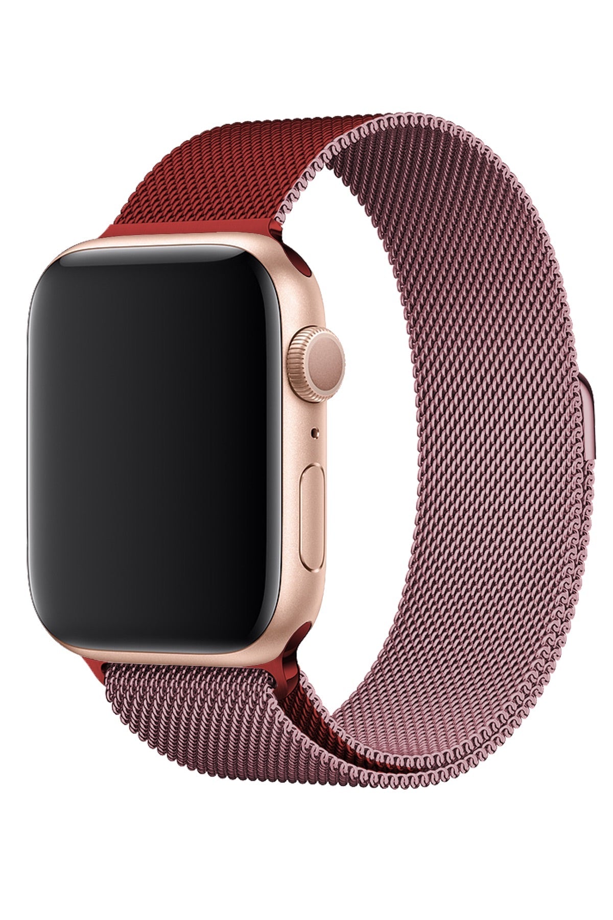 Apple Watch Uyumlu Metal Milano Loop Rose Red