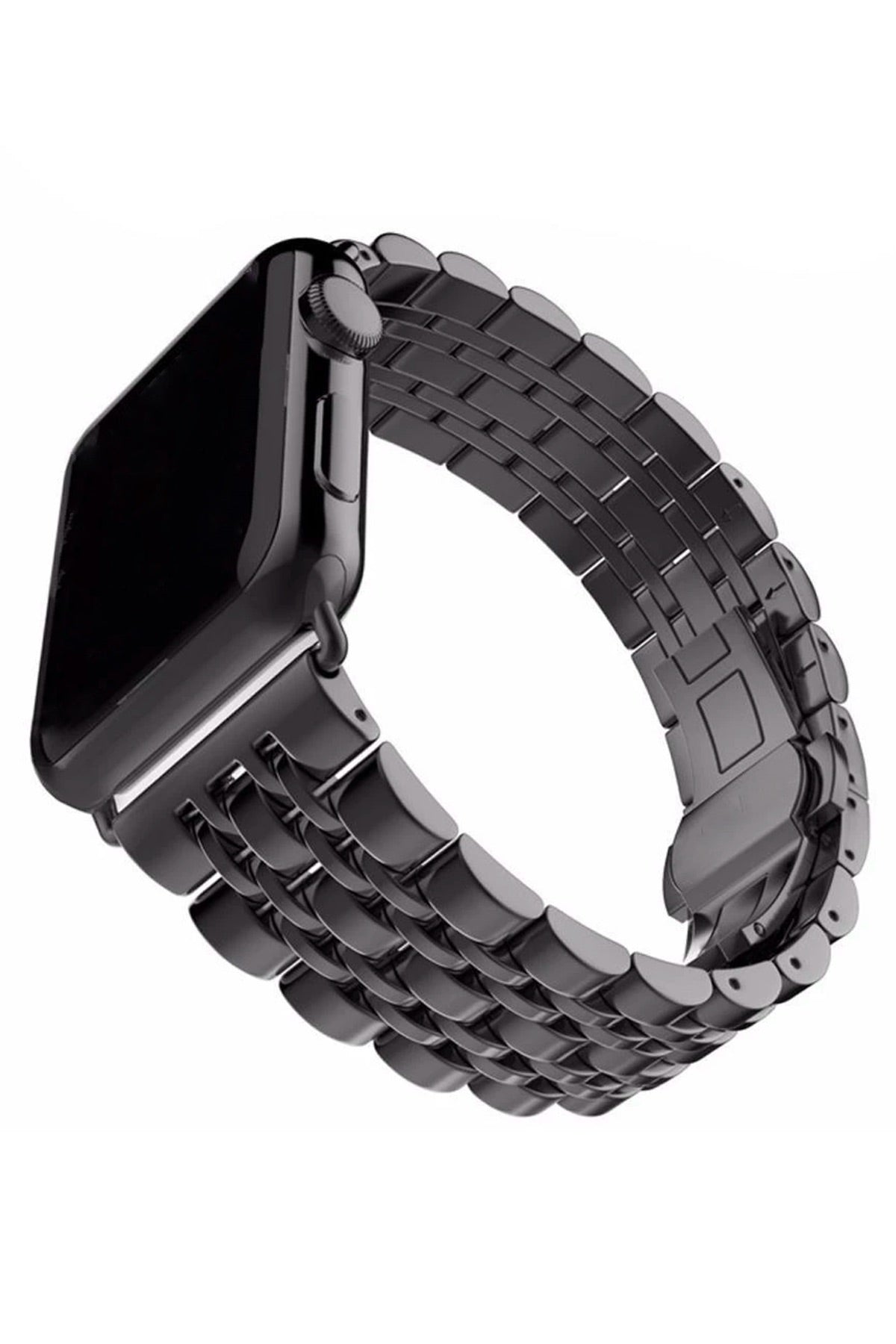 Apple Watch Uyumlu Klasik Çelik Loop Kordon Siyah