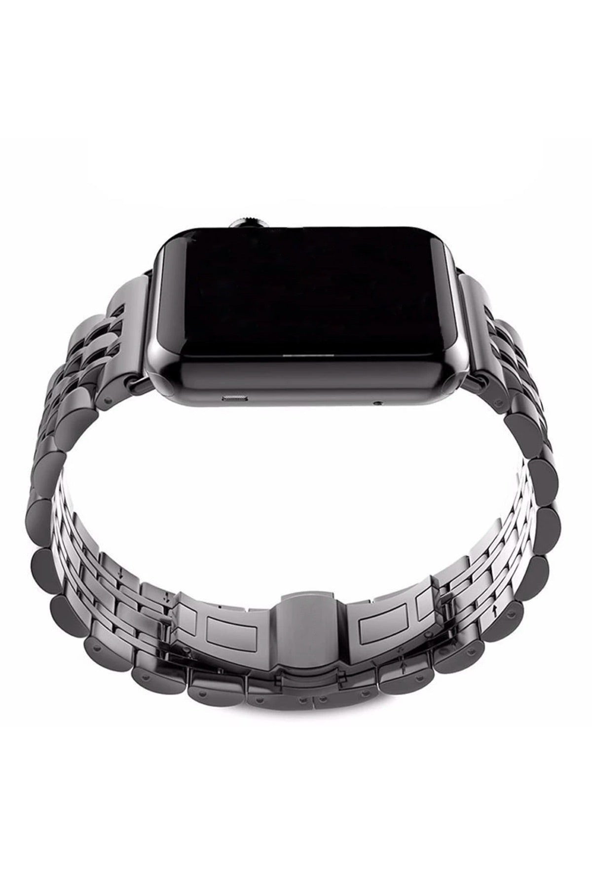 Apple Watch Uyumlu Klasik Çelik Loop Kordon Siyah