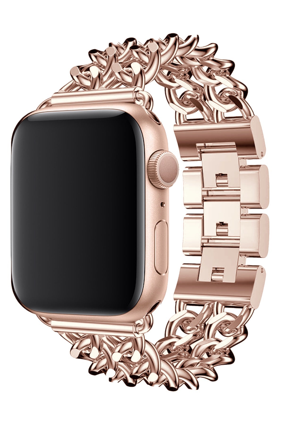 Apple Watch Uyumlu Çelik Zincir Loop Kordon Rose Gold
