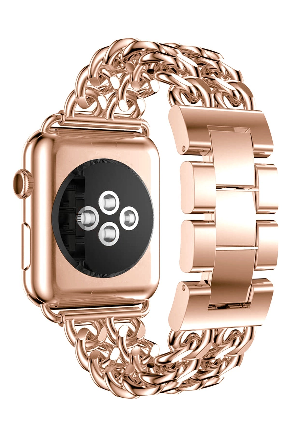 Apple Watch Uyumlu Çelik Zincir Loop Kordon Rose Gold