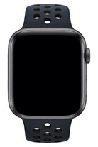 Apple Watch Uyumlu Silikon Delikli Spor Kordon Lacivert Siyah