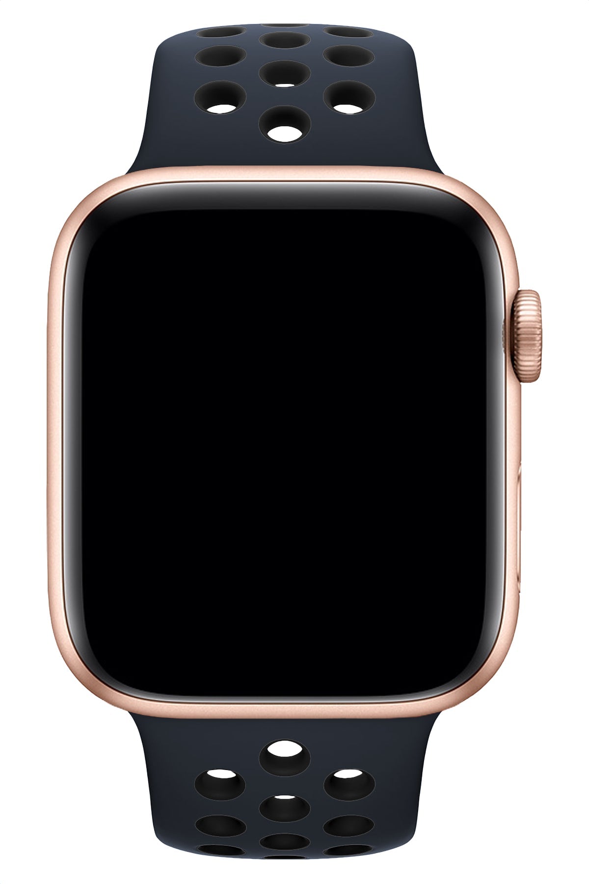 Apple Watch Uyumlu Silikon Delikli Spor Kordon Lacivert Siyah