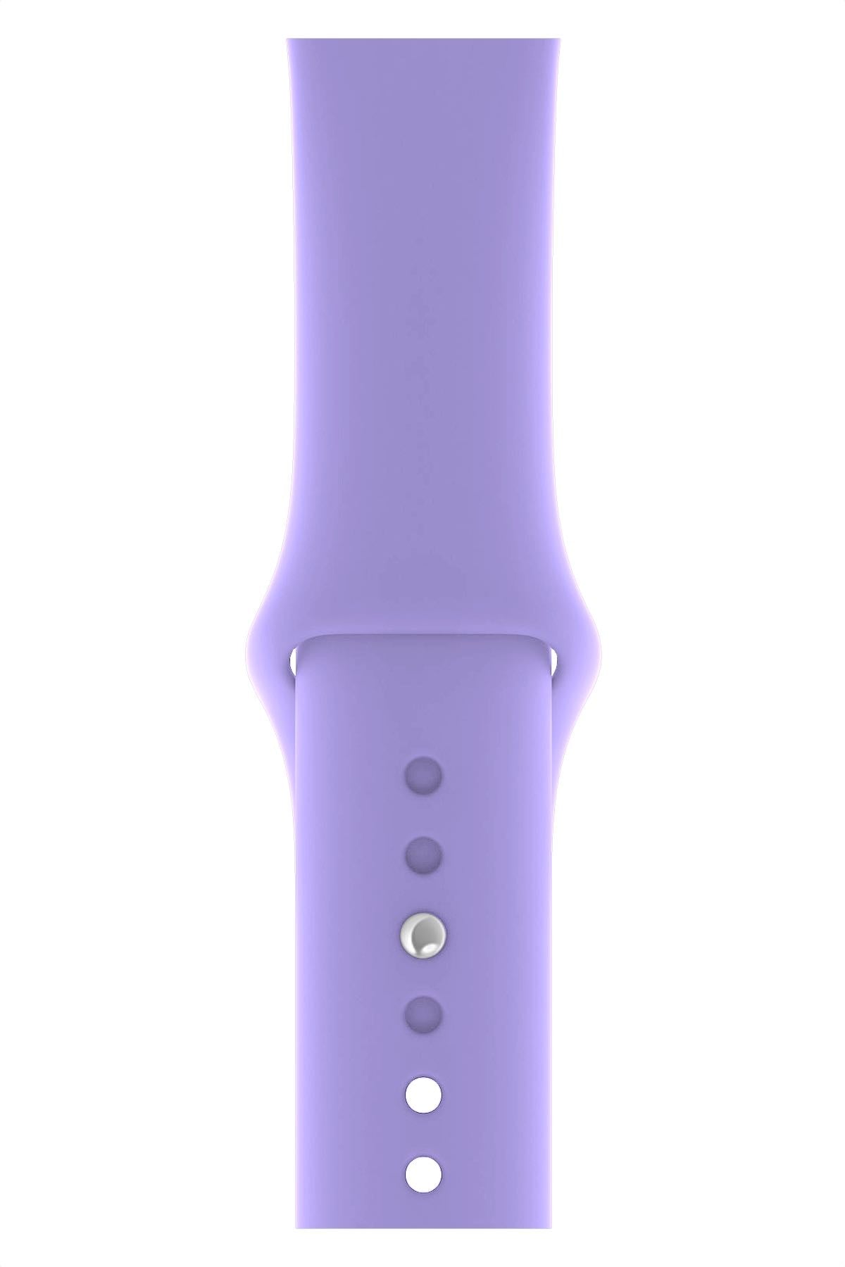 Apple Watch Uyumlu Silikon Spor Kordon Mauve