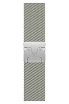 Apple Watch Ultra Uyumlu İNce Örgü Milano Loop Gümüş
