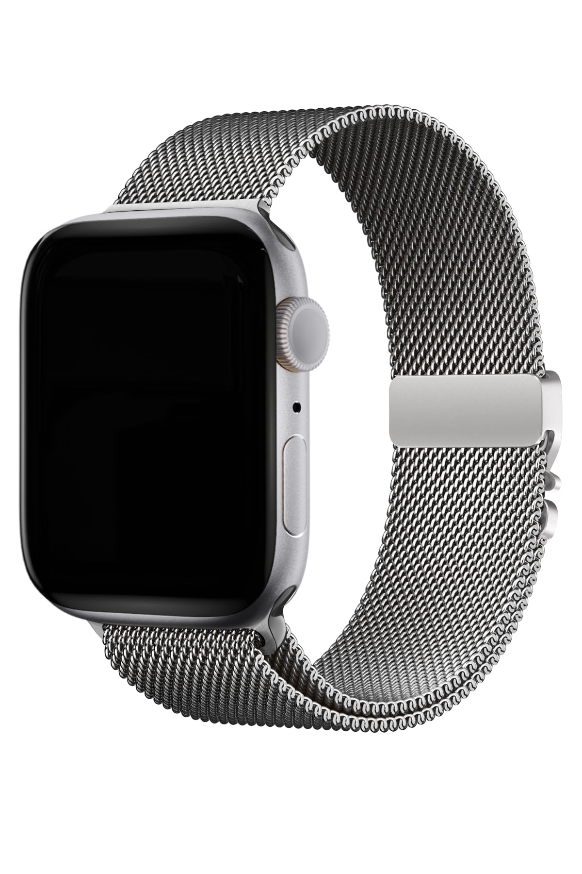 Apple Watch Ultra Uyumlu İNce Örgü Milano Loop Gümüş
