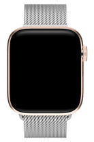 Apple Watch Ultra Uyumlu İNce Örgü Milano Loop Gümüş