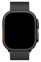 Apple Watch Ultra Uyumlu İNce Örgü Milano Loop Siyah