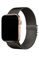 Apple Watch Ultra Uyumlu İNce Örgü Milano Loop Siyah