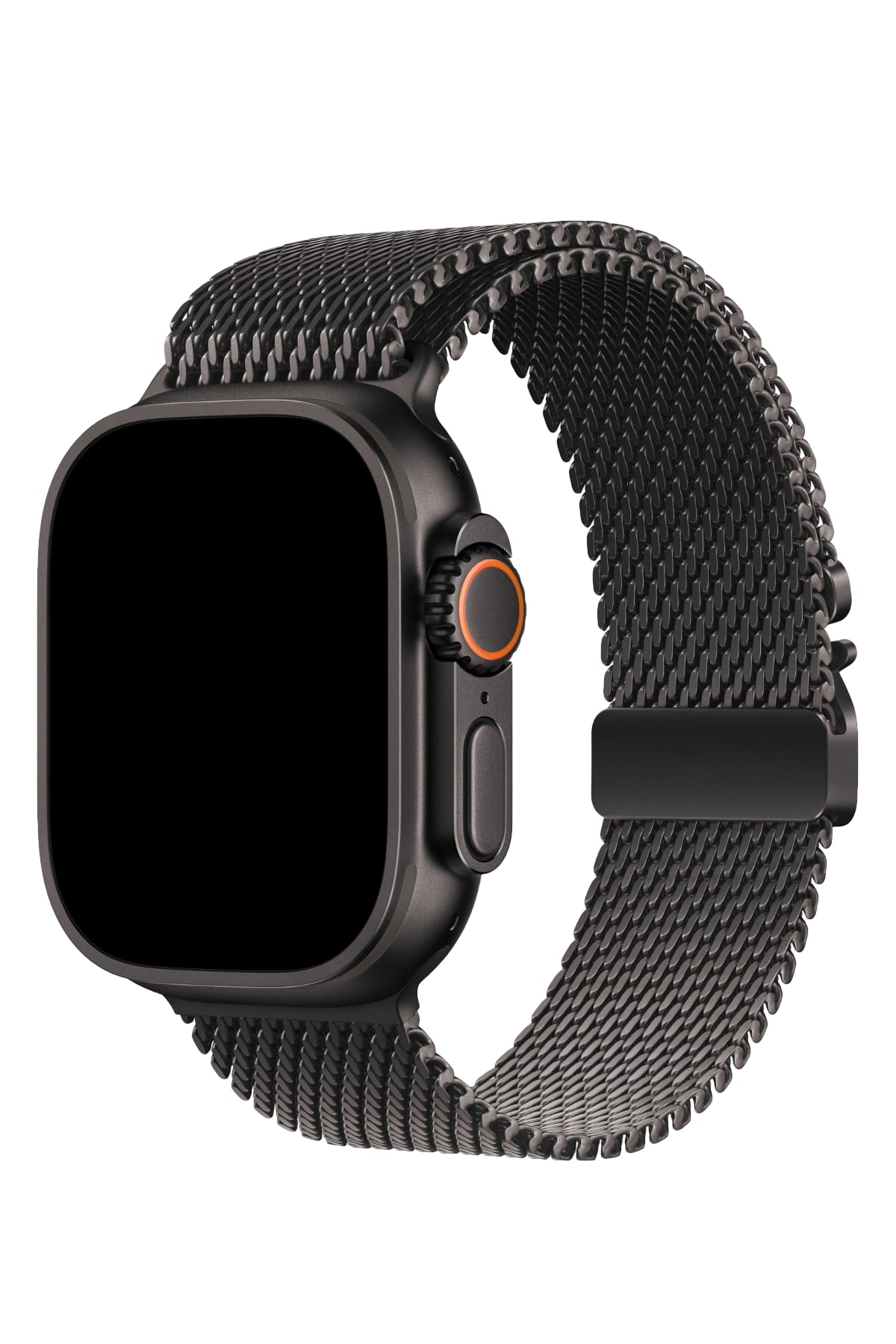 Apple Watch Ultra Uyumlu Kalın Örgü Milano Loop Siyah