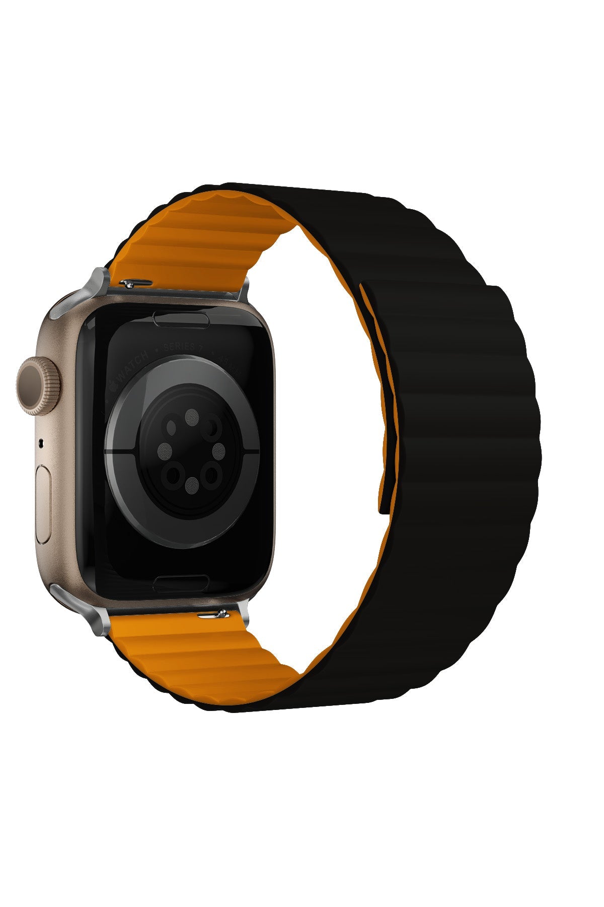 Apple Watch Uyumlu Baklalı Louis Loop Kordon Black Alloy