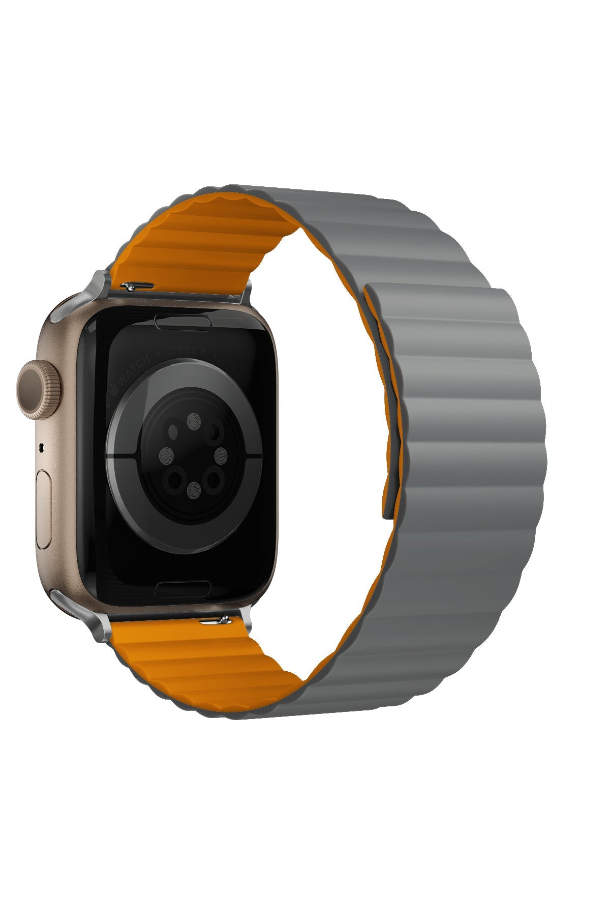 Apple Watch Uyumlu Baklalı Louis Loop Kordon Dark Orange