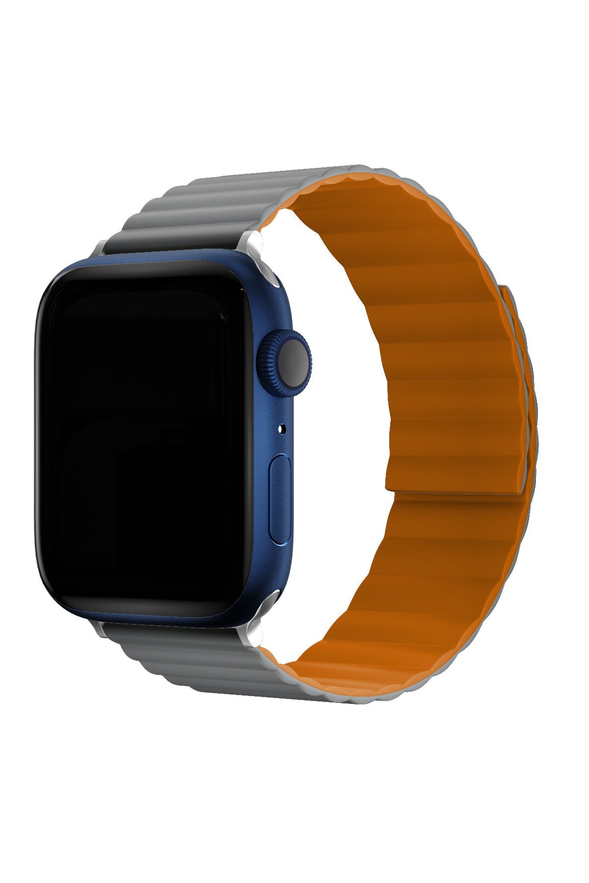 Apple Watch Uyumlu Baklalı Louis Loop Kordon Dark Orange