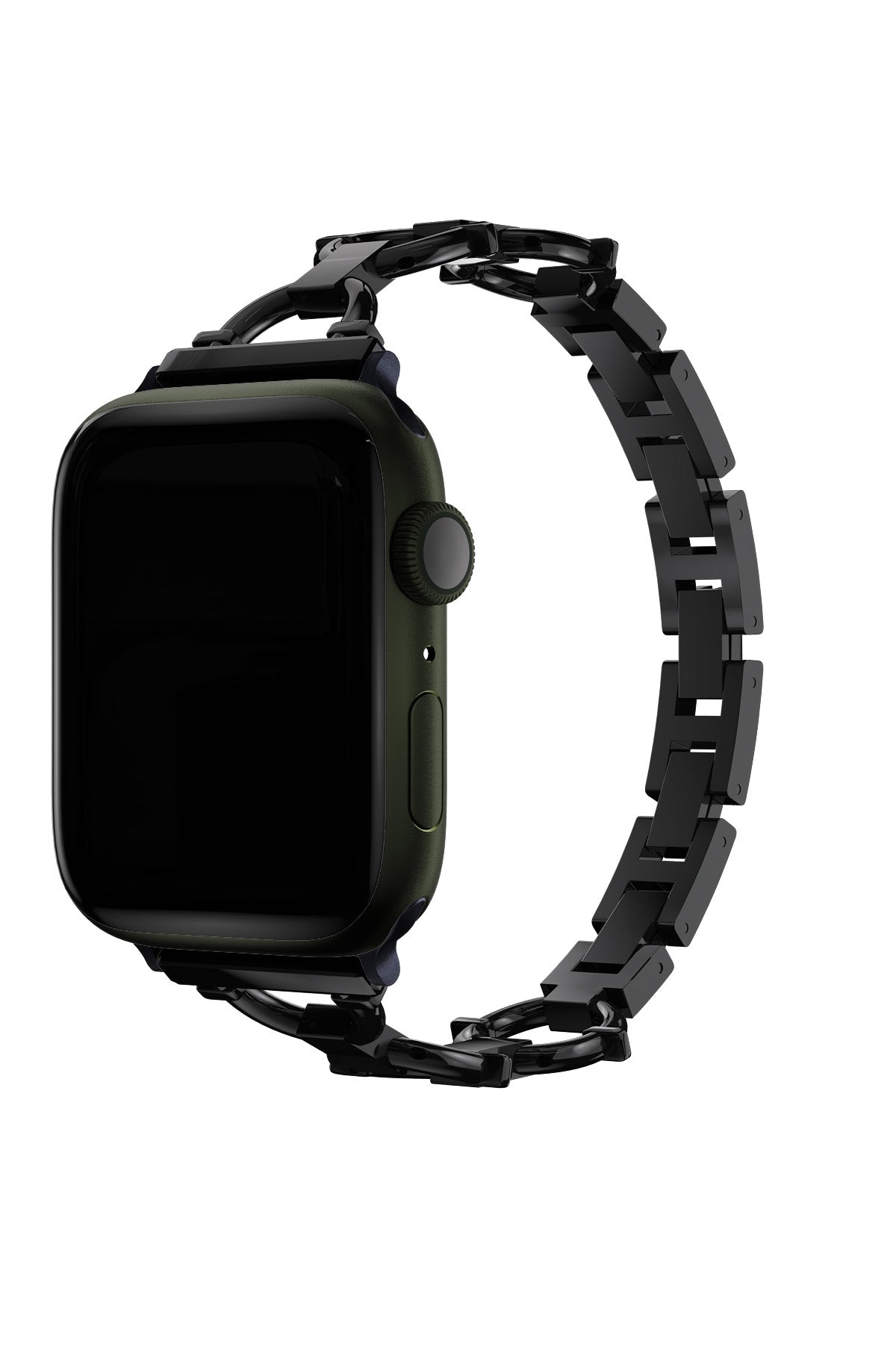 Apple Watch Uyumlu Chain Loop Kordon Frost Black