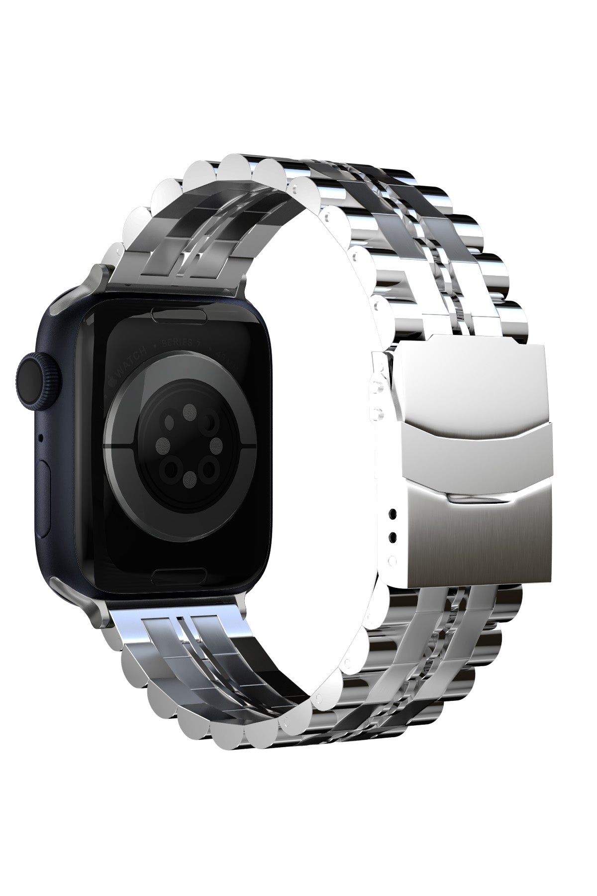 Apple Watch Uyumlu Çelik Steelmaster Loop Kordon Bright Gray