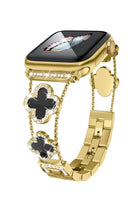 Apple Watch Uyumlu Clovella Metal Kordon Noir Gold