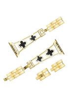 Apple Watch Uyumlu Clovella Metal Kordon Noir Gold