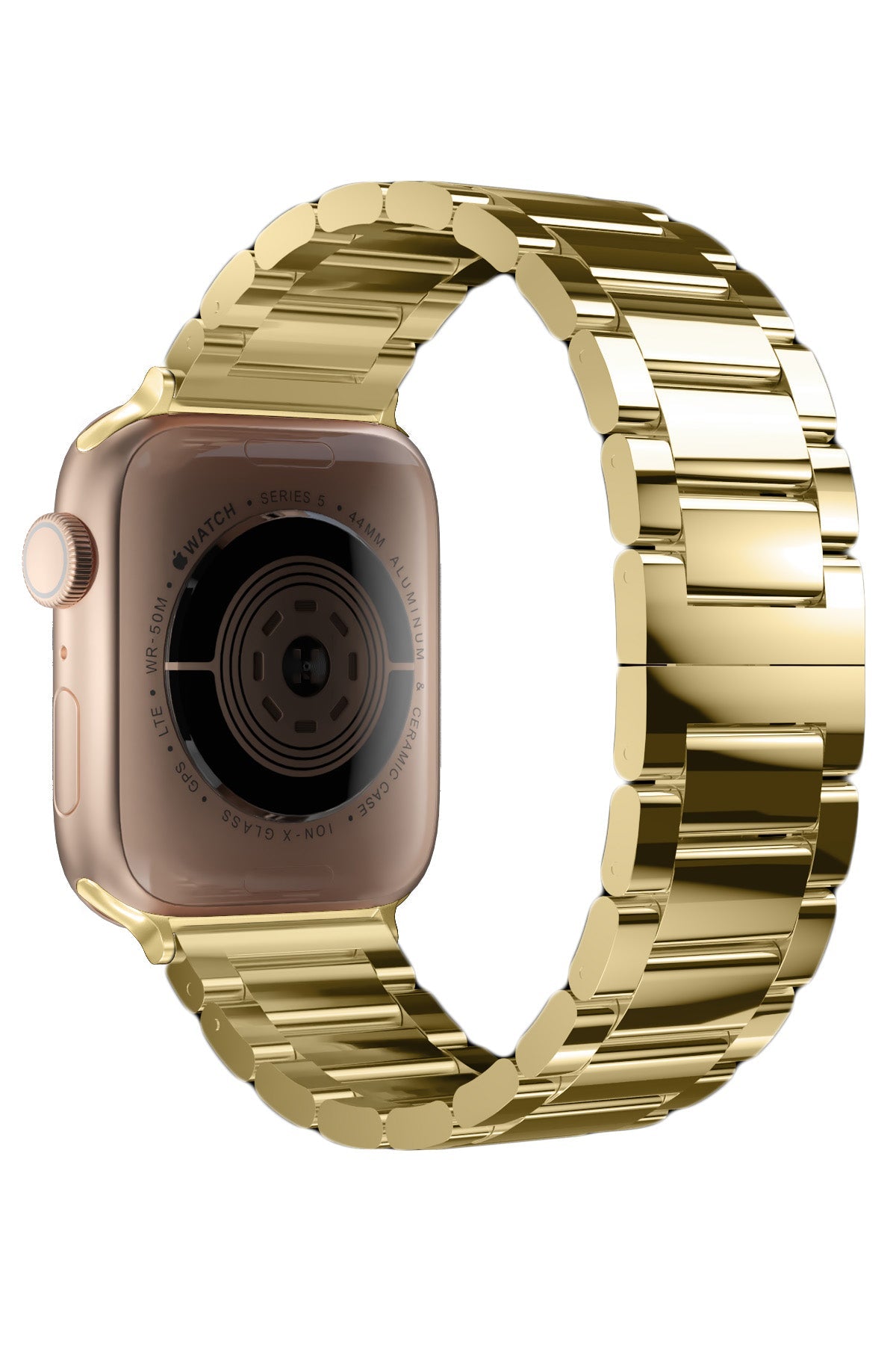 Apple Watch Uyumlu Gloss Loop Çelik Kordon Gold
