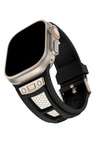 Apple Watch Uyumlu Hexagon Loop Silikon Kordon Siyah