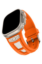 Apple Watch Uyumlu Hexagon Loop Silikon Kordon Turuncu