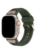 Apple Watch Uyumlu Hexagon Loop Silikon Kordon Yeşil