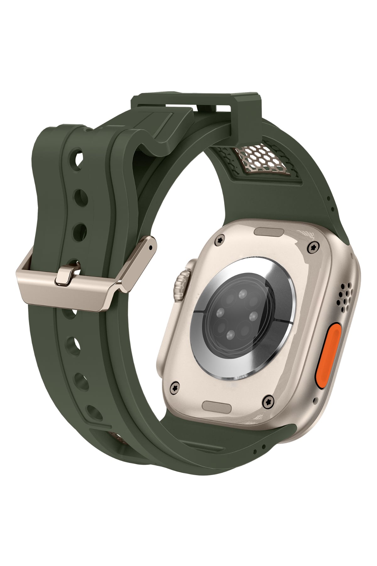 Apple Watch Uyumlu Hexagon Loop Silikon Kordon Yeşil