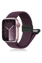 Apple Watch Uyumlu Manyetik Tokalı Örgü Loop Kordon Velvet Cabernet