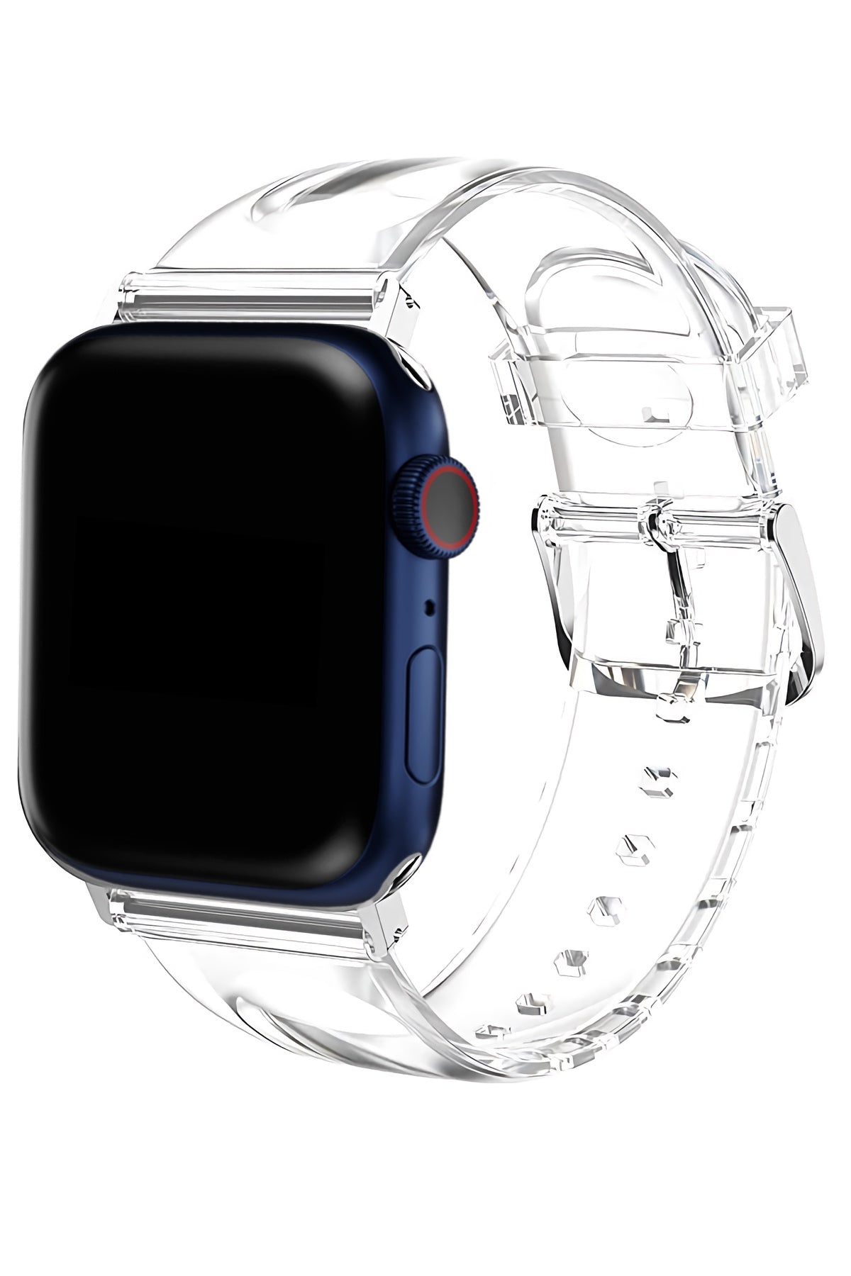 Apple Watch Uyumlu Şeffaf Silikon Kordon Shadow