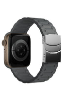 Apple Watch Uyumlu Soft Buckle Silikon Kordon Carbon Gray