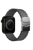 Apple Watch Uyumlu Soft Buckle Silikon Kordon Carbon Gray