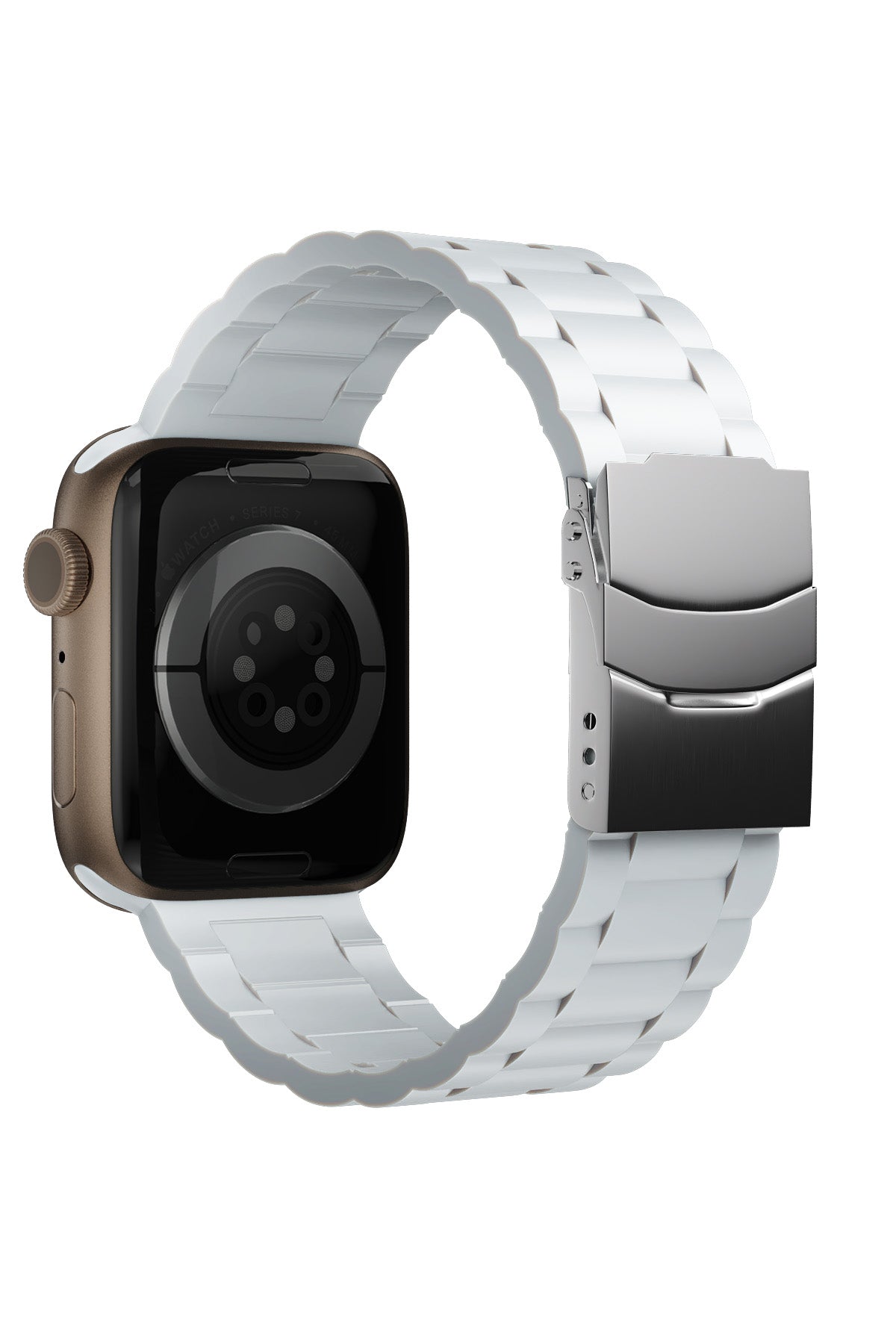 Apple Watch Uyumlu Soft Buckle Silikon Kordon Pearl