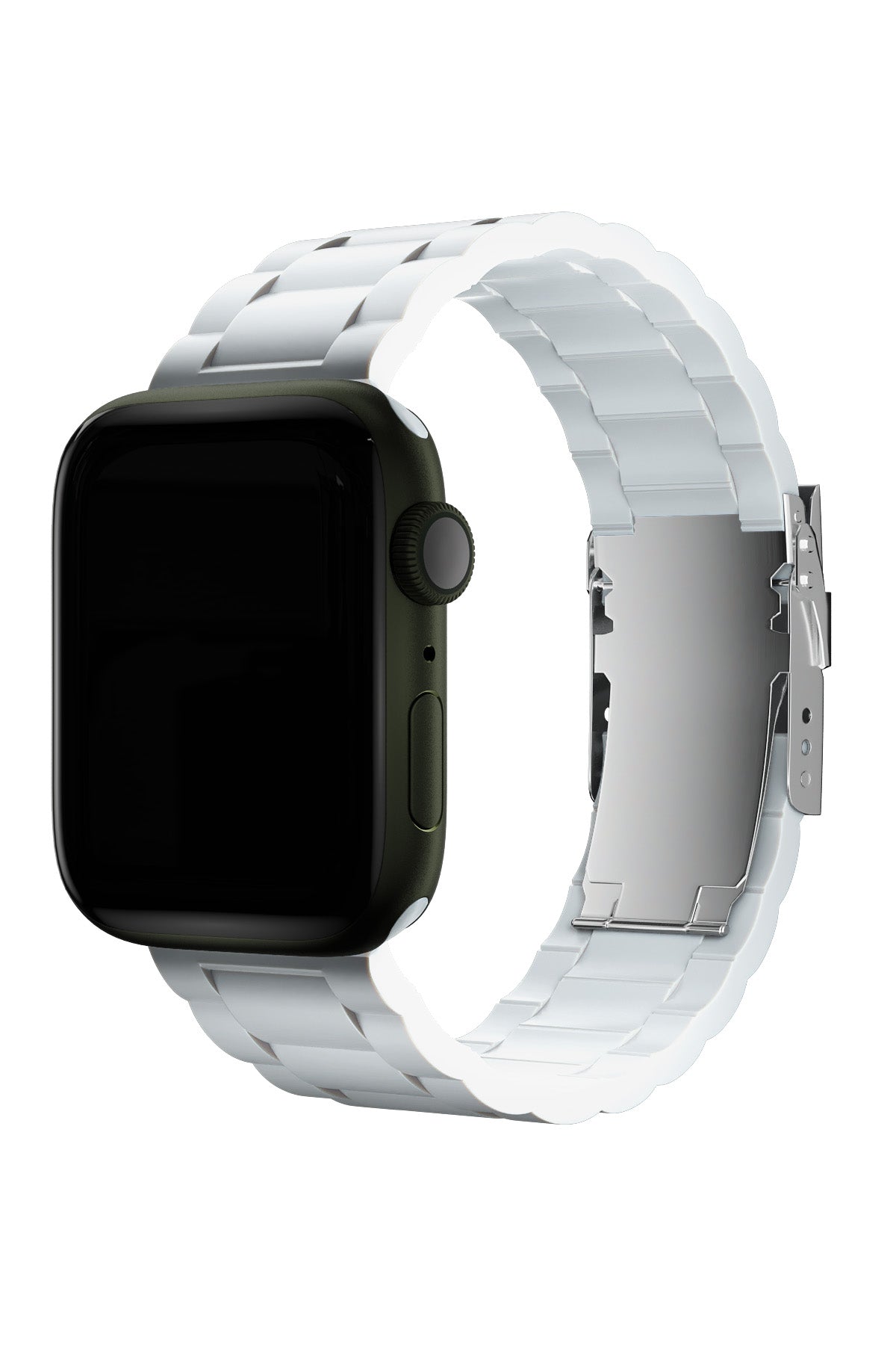 Apple Watch Uyumlu Soft Buckle Silikon Kordon Pearl