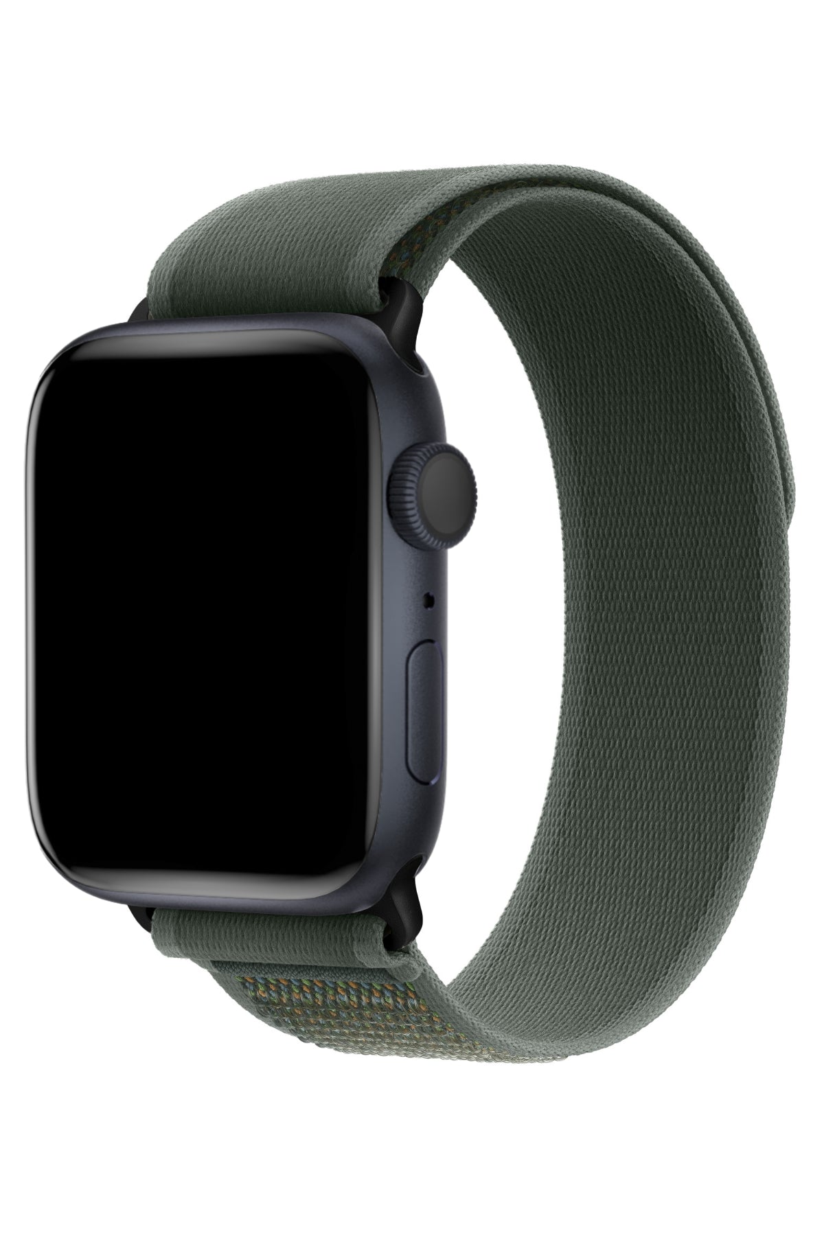 Apple Watch Uyumlu Trail Loop Kordon Siyah Tokalı Greeni