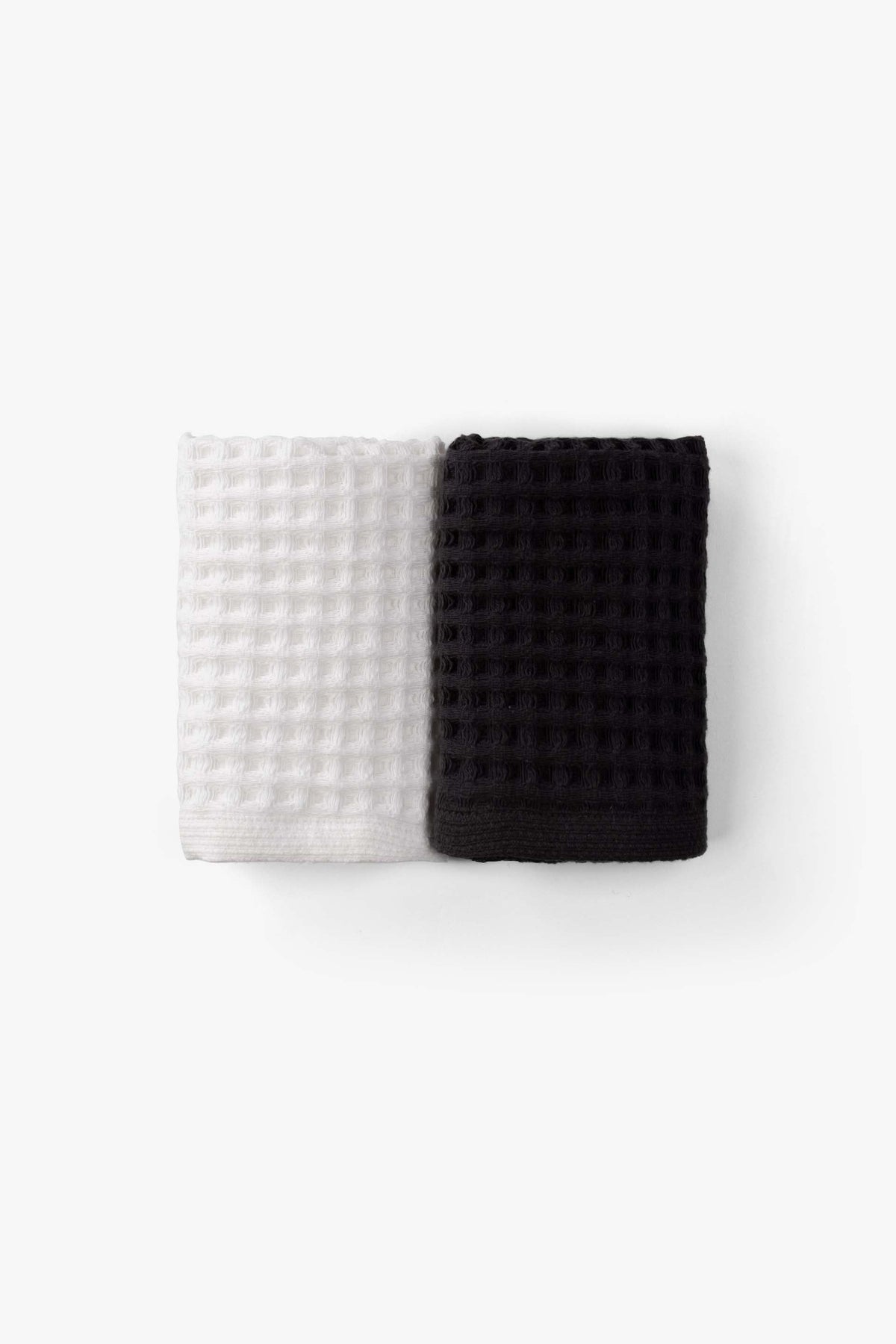 Aqua Line Waffle El Havlusu Seti | Antrasit & Beyaz | %100 Pamuk | 30x50 cm
