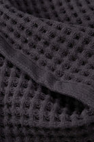 Aqua Line Waffle Yüz Havlusu Seti | Antrasit & Beyaz | %100 Pamuk | 50x90 cm