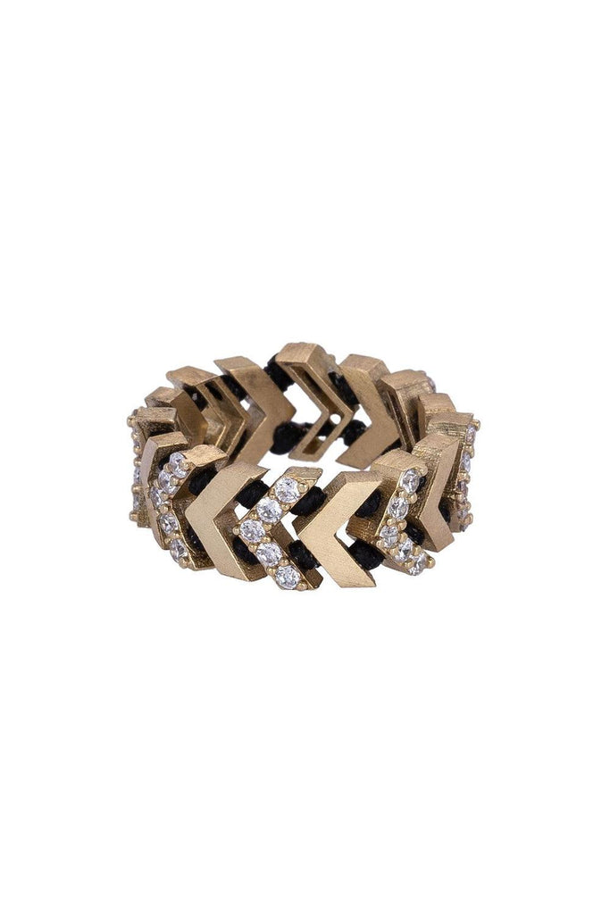 JUJU | Arrow Ring with Stones CRS-1167 2 | Milagron