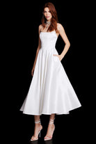 Esotte-Audrey Beyaz Midi Elbise-Elbise-2-Milagron.com